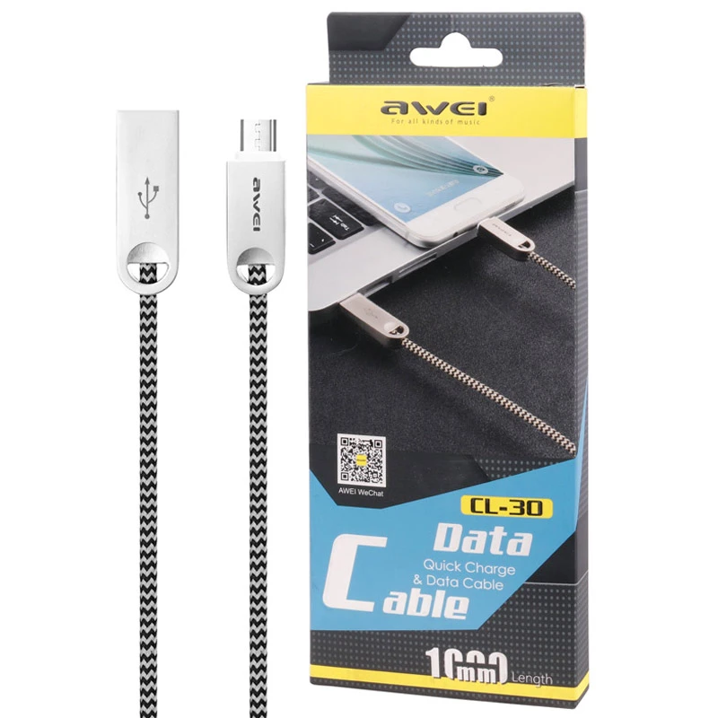 کابل میکرو یو اس بی فست شارژ 2.4 آمپر اوی CL-30 طول 1 متر