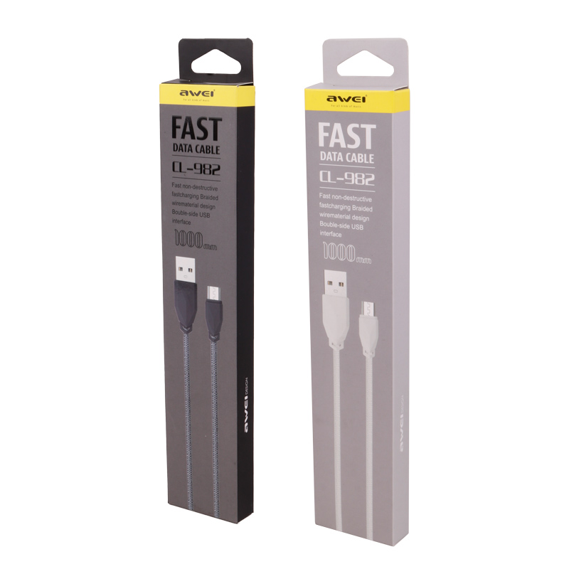 کابل میکرو یو اس بی فست شارژ Awei CL-982 2.1A 1m