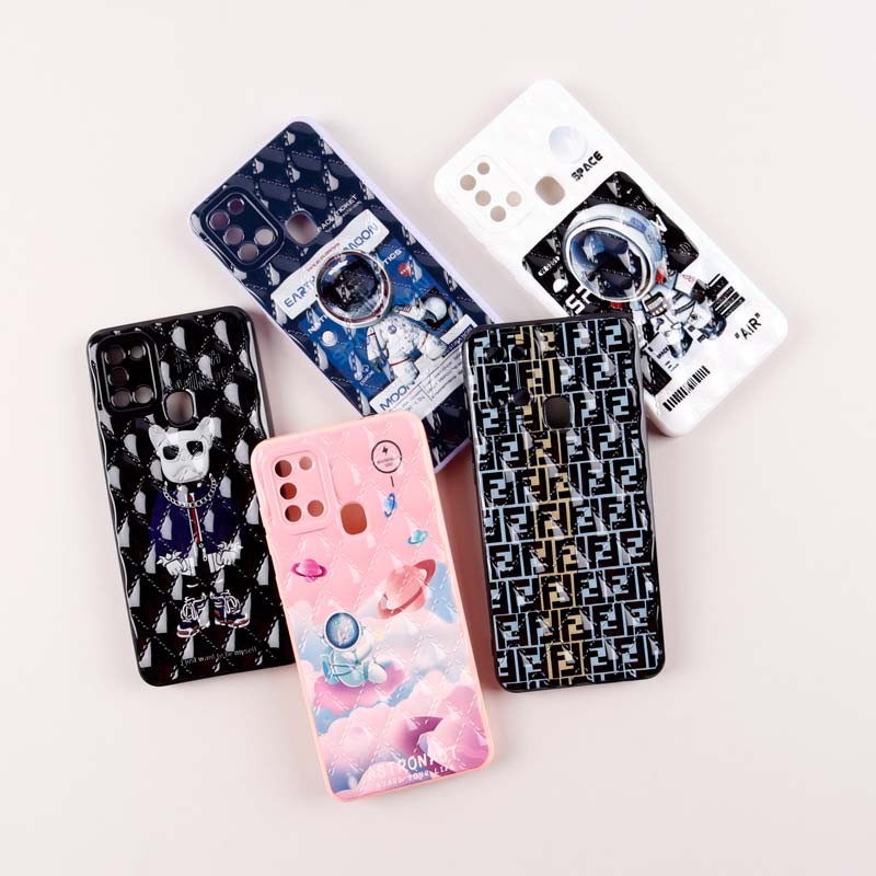 قاب پافر سامسونگ Galaxy A21s طرحدار فانتزی محافظ لنزدار