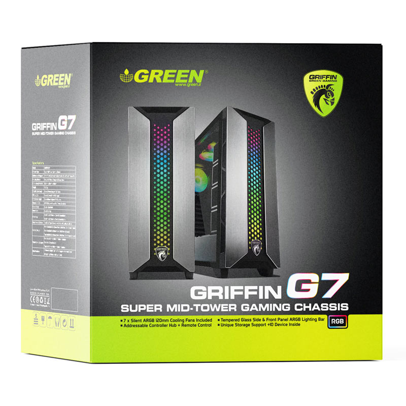 کیس کامپیوتر گرین GREEN GRIFFIN G7 RGB