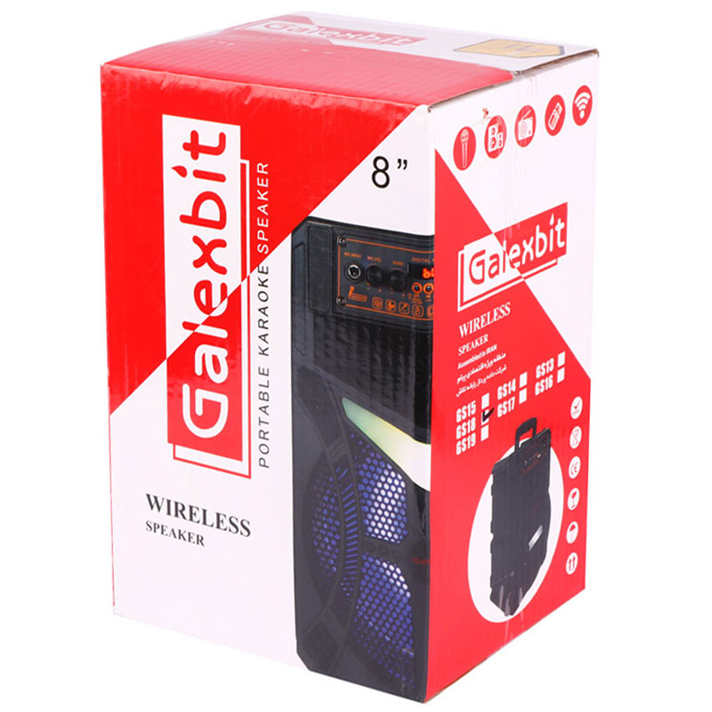 اسپیکر بلوتوثی رم و فلش خور Galexbit GS18 + میکروفون و ریموت کنترل
