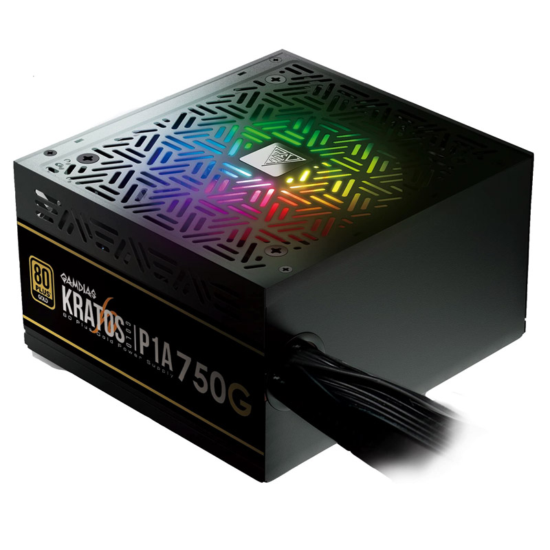 پاور 750 وات گیم دیاس Gamdias KRATOS P1A-750G ARGB Gold