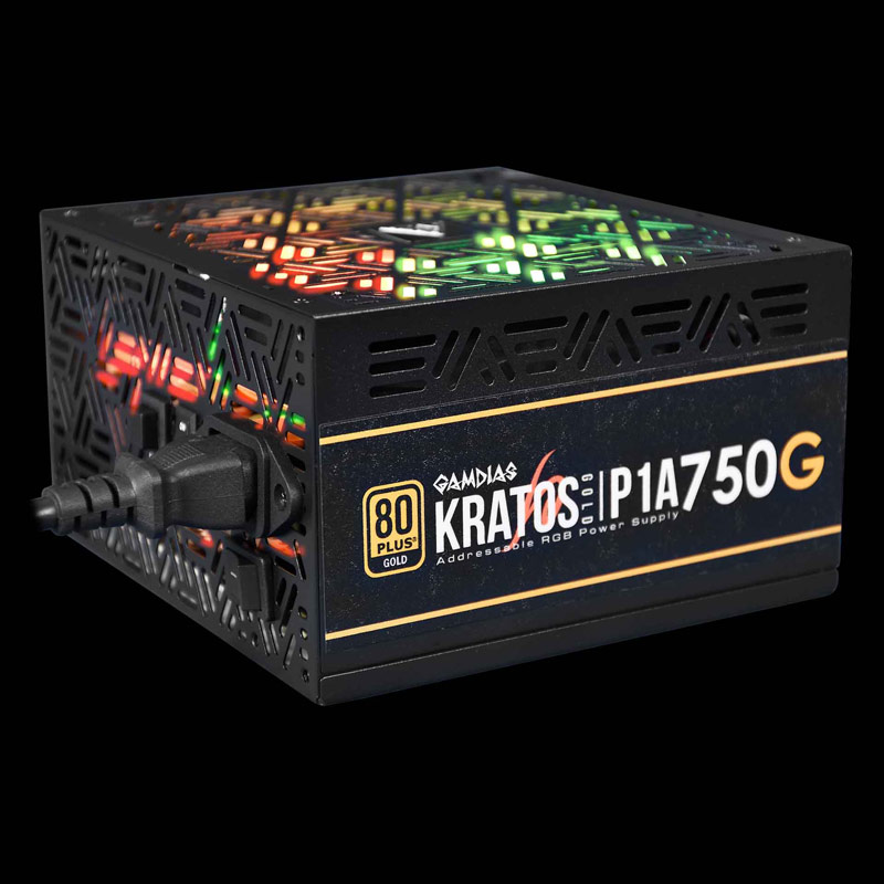 پاور 750 وات گیم دیاس Gamdias KRATOS P1A-750G ARGB Gold