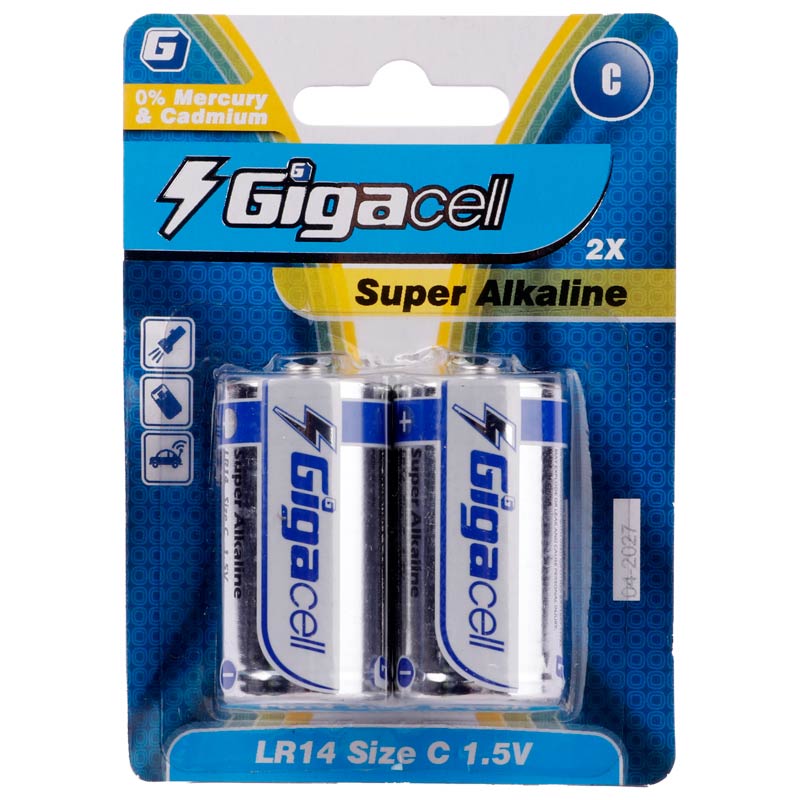 باتری دوتایی متوسط Gigacell Super Alkaline LR14 1.5V C