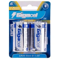 باتری دوتایی بزرگ Gigacell Super Alkaline LR20 1.5V D