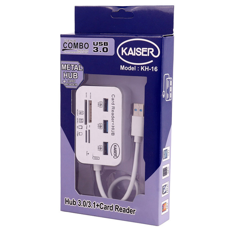 هاب 3 پورت USB3.0 کایزر KH-16