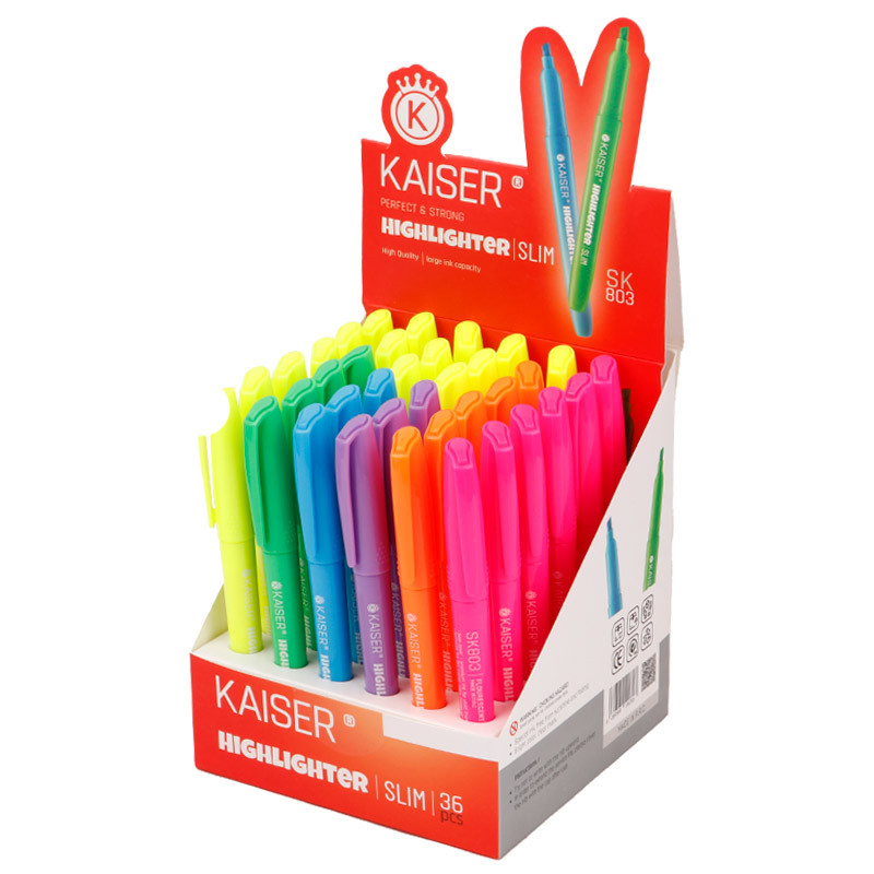 ماژیک هایلایت کایزر Kaiser SK803 بسته ۳۶ عددی