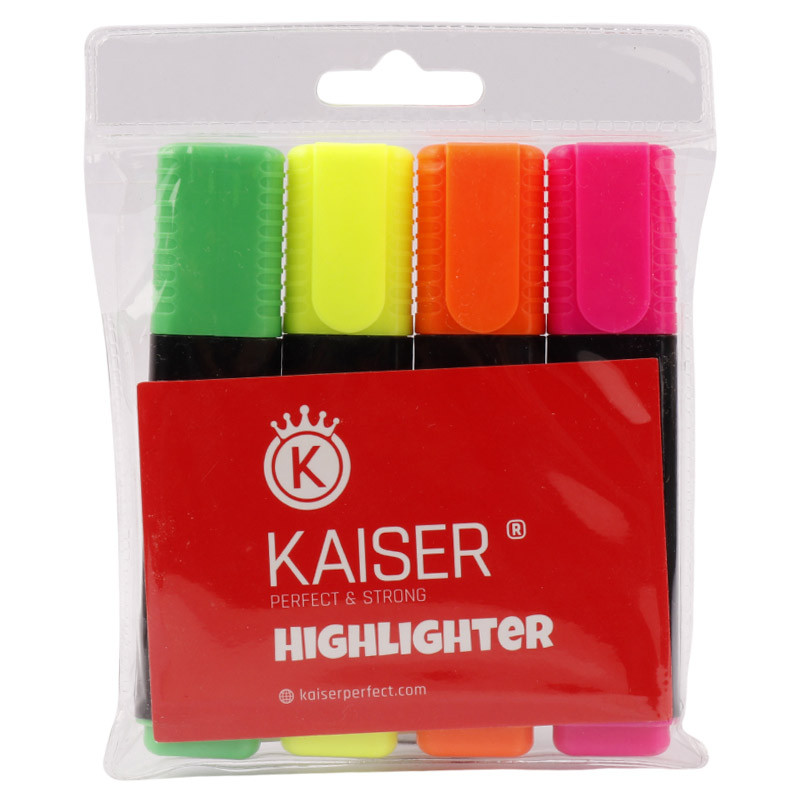 ماژیک هایلایت کایزر Kaiser SK814 بسته ۴ عددی