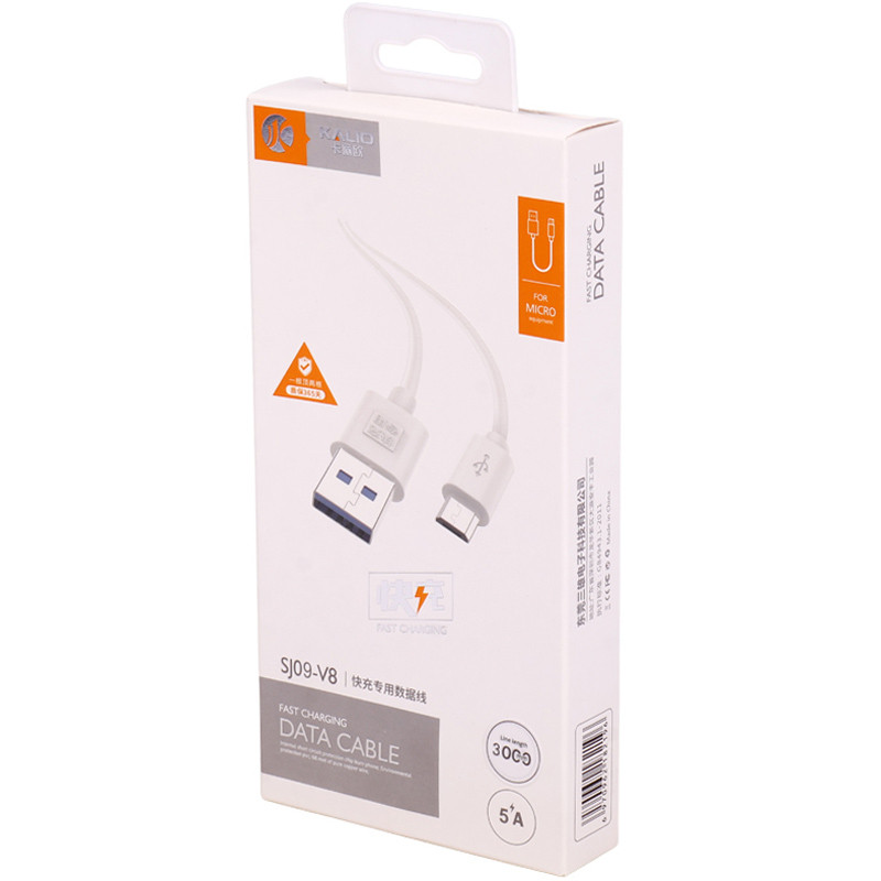 کابل میکرو یو اس بی فست شارژ Kalio SJ09-V8 5A 3m