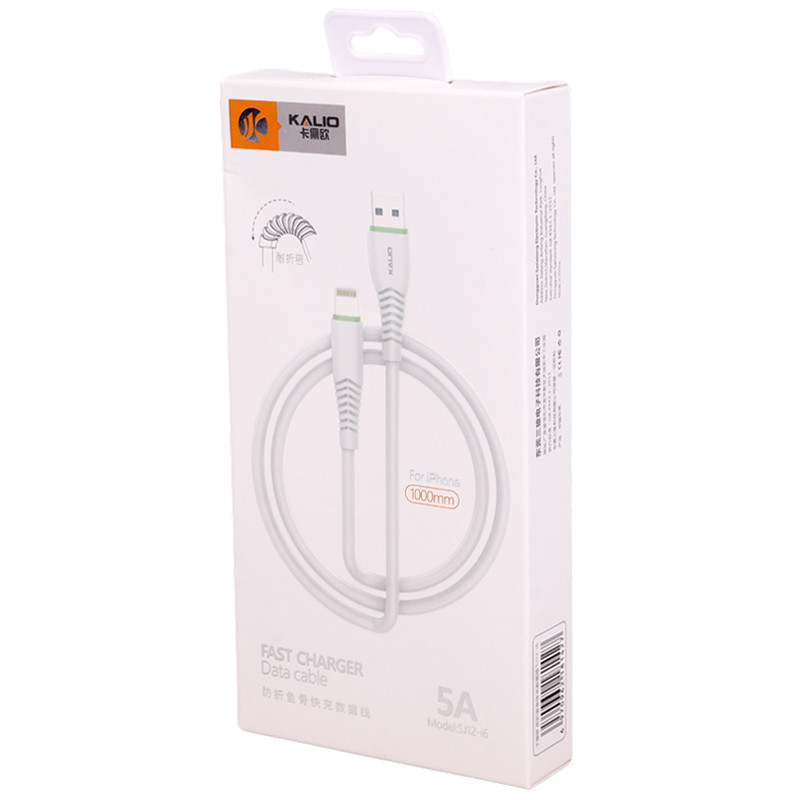 کابل آیفونی فست شارژ Kalio SJ12-i6 5A 1m