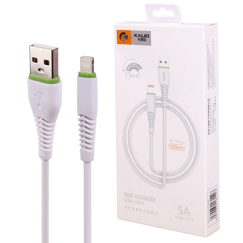 کابل لایتنینگ فست شارژ 5 آمپر کالیو SJ12-i6 طول 1 متر