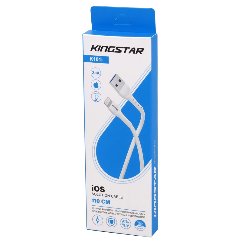 کابل لایتننیگ 2.1 آمپر کینگ استار K101i طول 1.1 متر