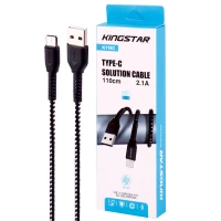 کابل تایپ سی فست شارژ KingStar K119C 2.1A 1.1m