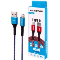 کابل تایپ سی فست شارژ KingStar K125C 2.1A 1.1m