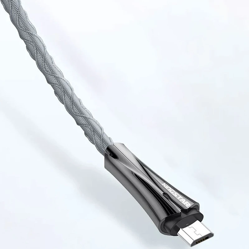 کابل میکرو یو اس بی فست شارژ 2.4 آمپر کینگ استار K28A طول 1 متر