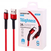 کابل میکرو یو اس بی فست شارژ 2.4 آمپر کینگ استار K30A طول 1 متر
