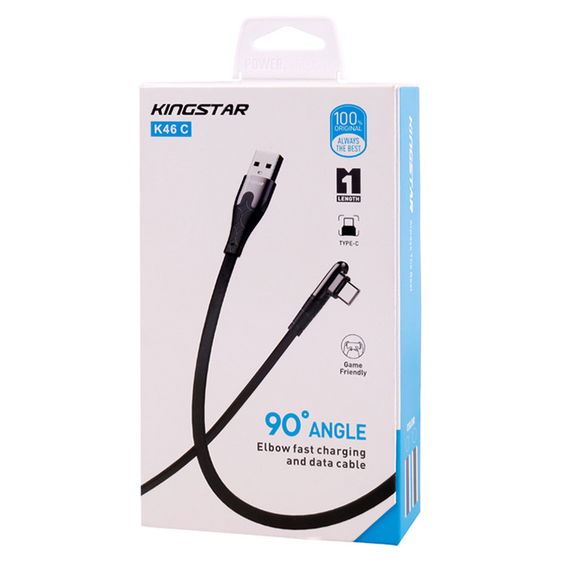 کابل تایپ سی فست شارژ KingStar K46C 2.4A 1m یکسر L
