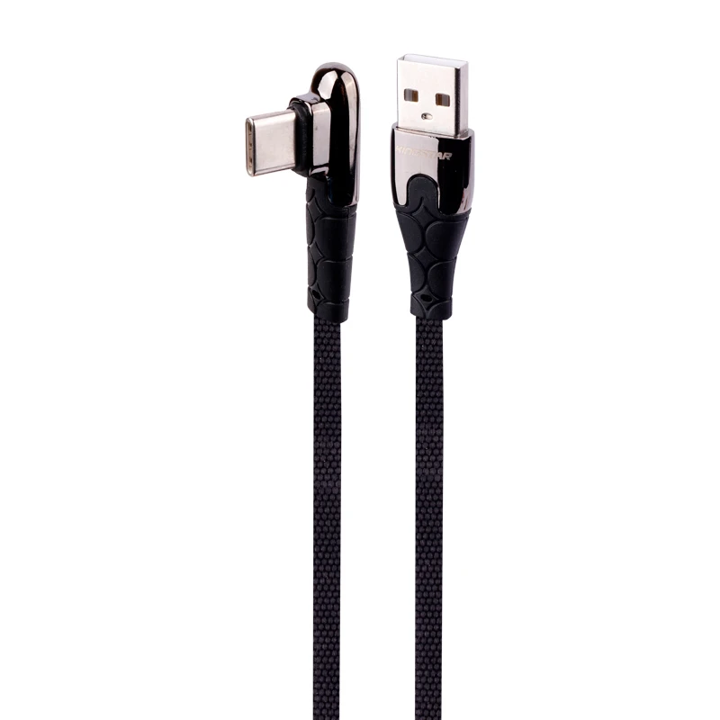 کابل تایپ سی فست شارژ 2.4 آمپر کینگ استار K46C یکسر L طول 1 متر