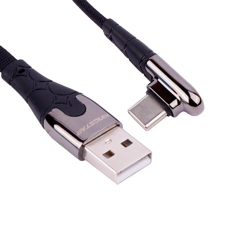 کابل تایپ سی فست شارژ 2.4 آمپر کینگ استار K46C یکسر L طول 1 متر