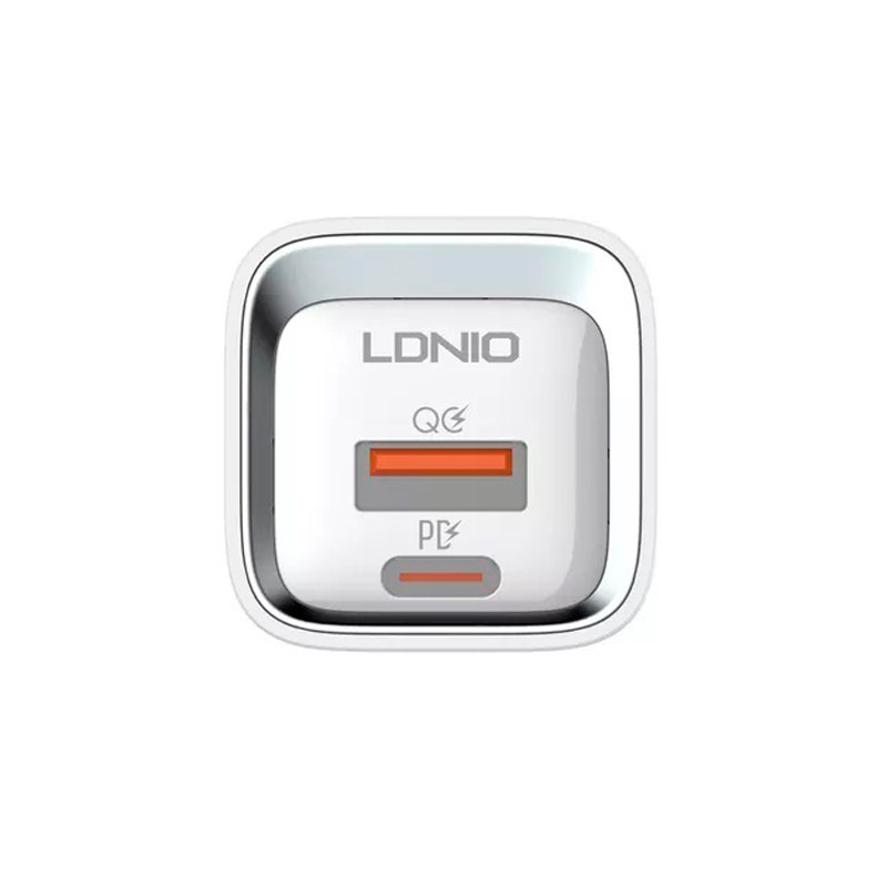 شارژر دیواری فست شارژ LDNIO A2318C 2Port 3A QC3 PD 20W + کابل آیفونی