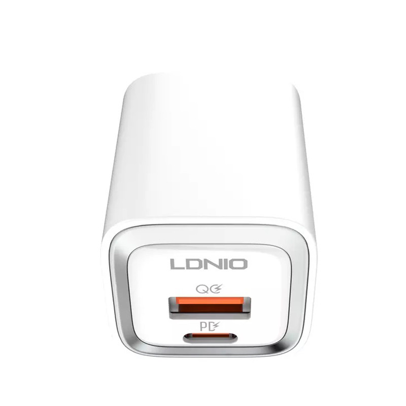 شارژر دیواری فست شارژ LDNIO A2318C 2Port 3A QC3 PD 20W + کابل آیفونی