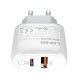 شارژر دیواری 20 وات الدینیو A2424C QC3.0 PD 3.6A + کابل تبدیل تایپ سی
