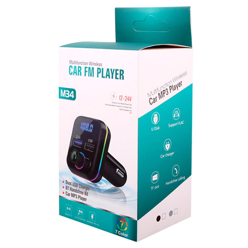 شارژر فندکی + FM Player بلوتوثی M34