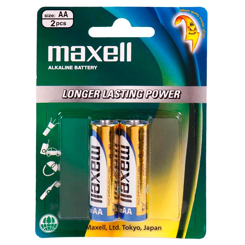 باتری دوتایی قلمی Maxell Alkaline LR6 1.5V AA