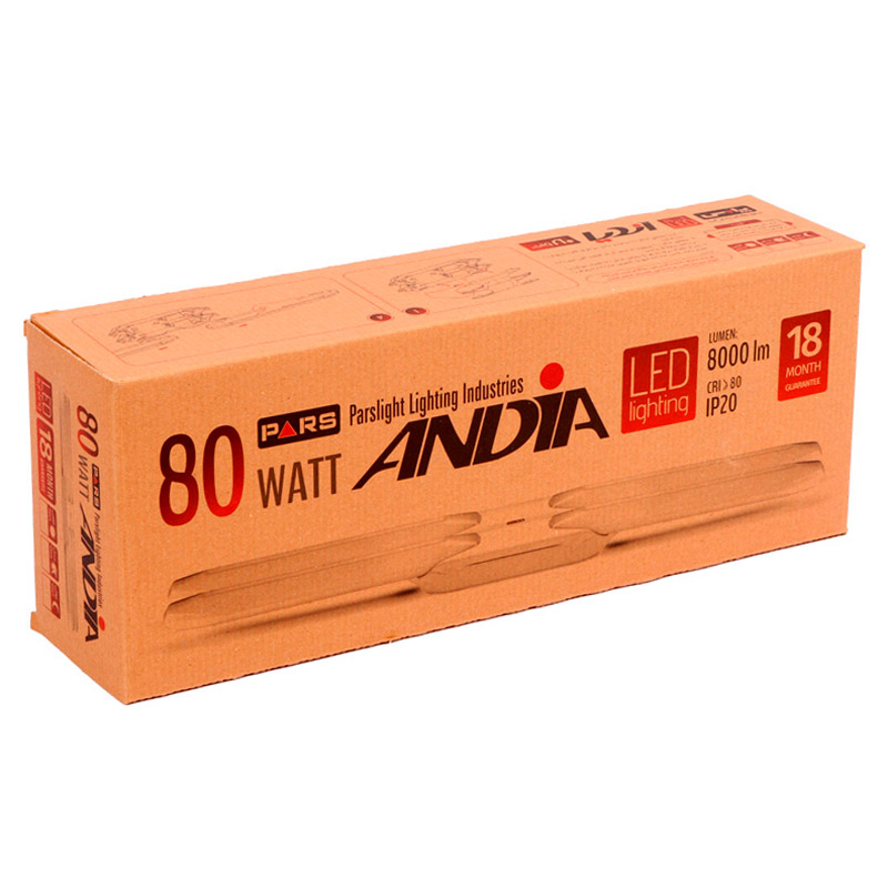 چراغ خطی روکار 87.5 سانتی متر 80 وات پارس لایت Andia