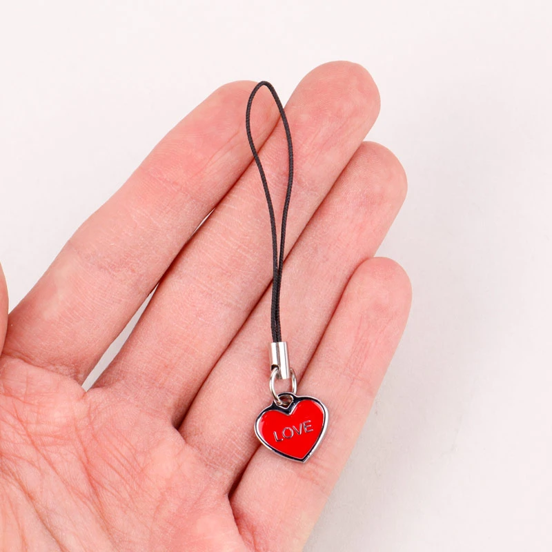 آویز فلش و موبایل طرح قلب Love قرمز