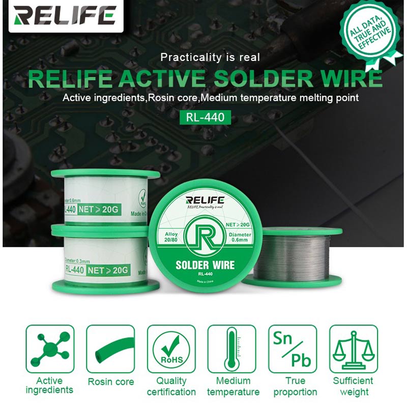 سیم لحیم قرقره ای Relife RL-440 20g