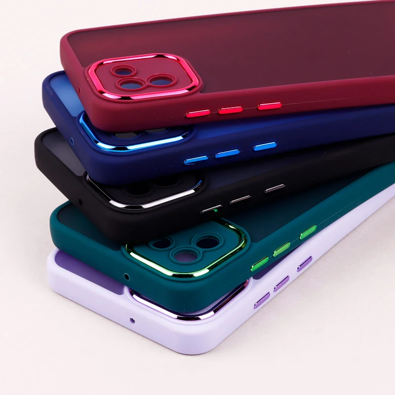 قاب PC سامسونگ Galaxy A03 متال ایرون پشت مات محافظ لنزدار
