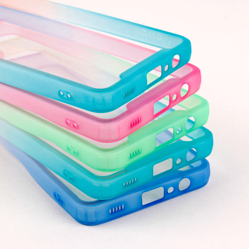 قاب PC شفاف دو رنگ + بند آویز Samsung Galaxy A12