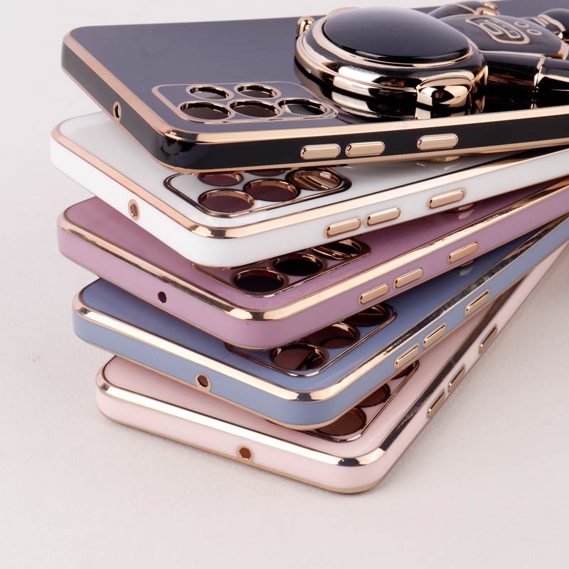 قاب براق My Case استند آدمکی محافظ لنزدار Samsung Galaxy A32 4G
