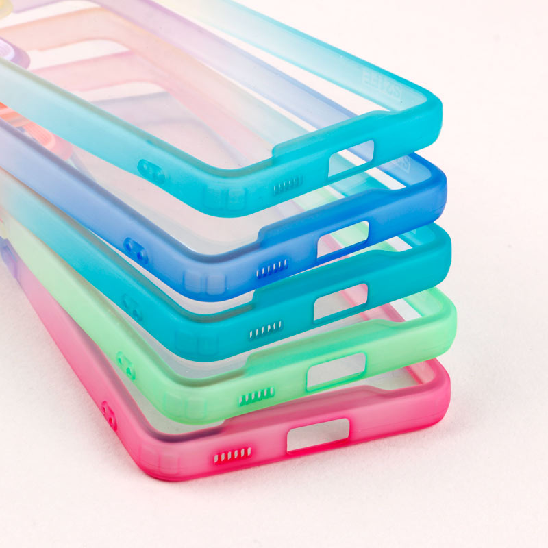 قاب PC شفاف دو رنگ + بند آویز Samsung Galaxy S21 FE 5G