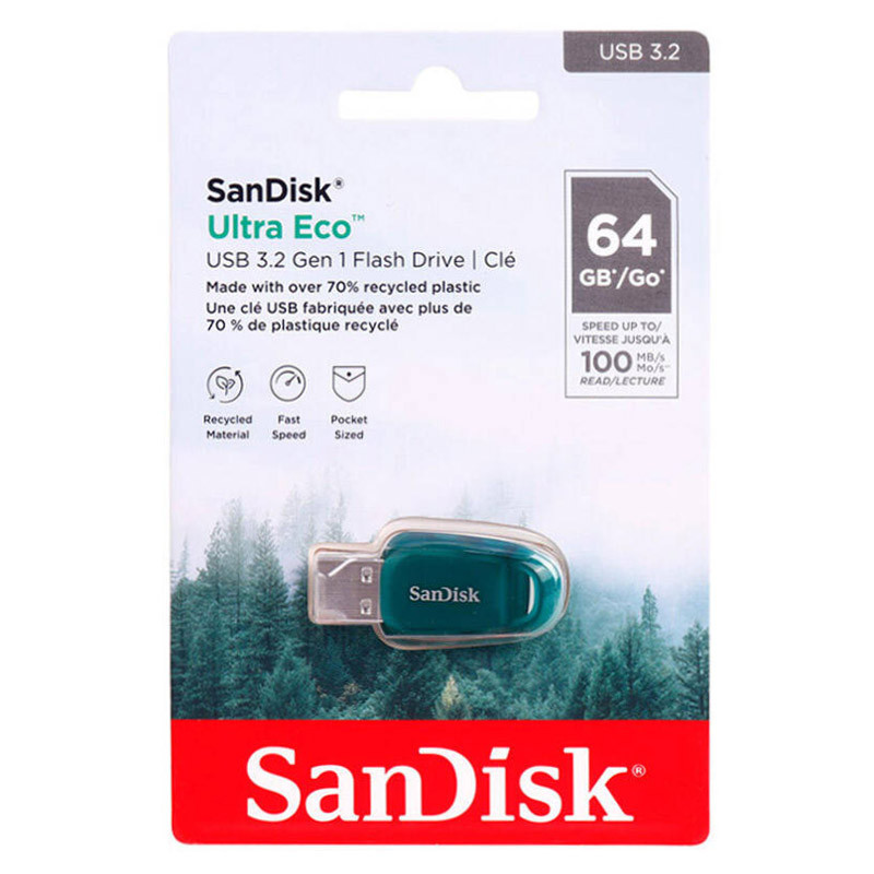 فلش 64 گیگ سن دیسک Sandisk Ultra Eco USB3.2