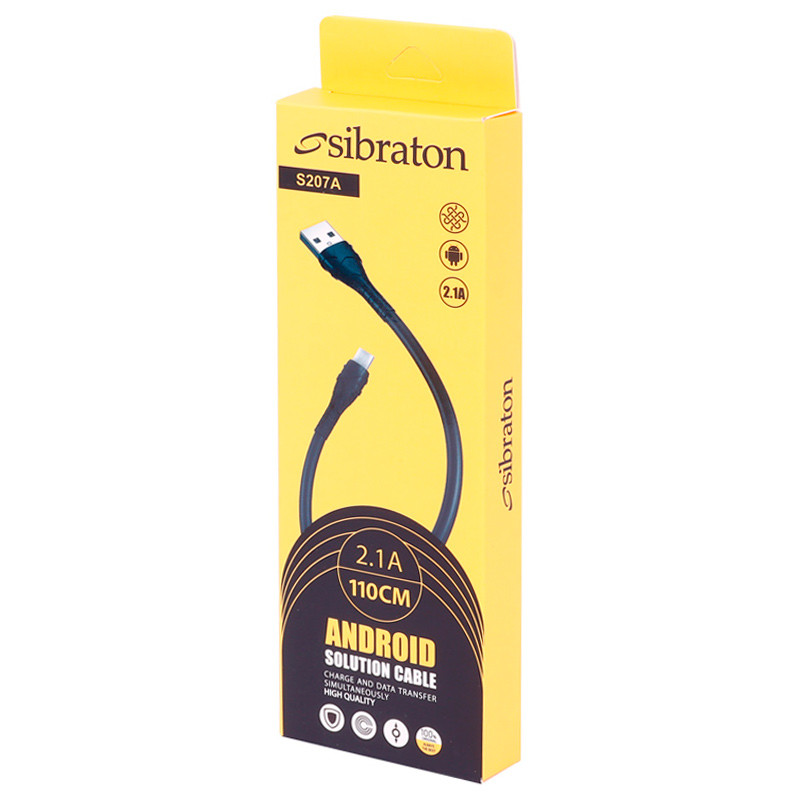 کابل میکرو یو اس بی Sibraton S207A 2.1A 1.1m