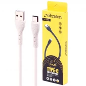 کابل تایپ سی 2.1 آمپر سیبراتون S207C طول 1.1 متر