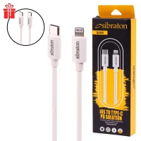کابل تبدیل Sibraton S280i Type-C to Lightning 3A 1.1m + کابل هدیه