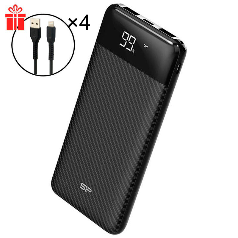 پاور بانک 20000 سیلیکون پاور Silicon Power GS28 10.5W + چهار عدد کابل هدیه