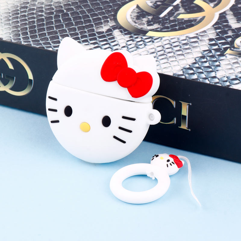 محافظ AirPods 3 سیلیکونی کیتی سفید