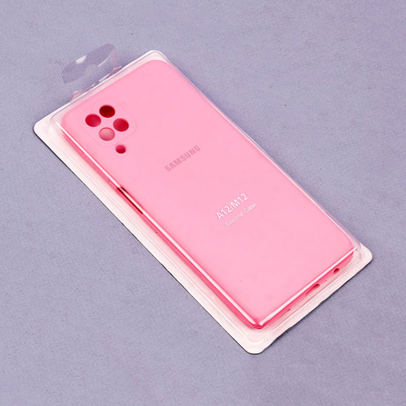 قاب سیلیکونی اصلی زیربسته سامسونگ Galaxy A12 / M12 محافظ لنزدار