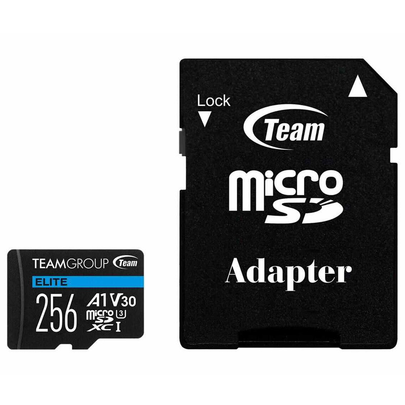 رم میکرو 256 گیگ تیم گروپ TeamGroup Elite A1 V30 U3 C10 100MB/s + خشاب