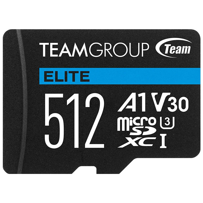رم میکرو 512 گیگ تیم گروپ TeamGroup Elite A1 V30 U3 C10 100MB/s + خشاب