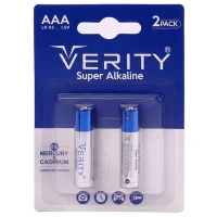 باتری دوتایی نیم قلمی Verity Super Alkaline LR03 1.5V AAA