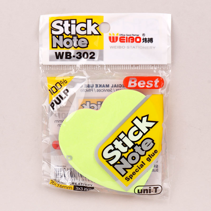 کاغذ یادداشت چسب دار Weibo WB-302 7.6*7.6cm بسته 100 برگی