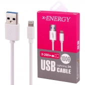 کابل لایتنینگ 2 آمپر ایکس انرژی X-200 طول 1 متر