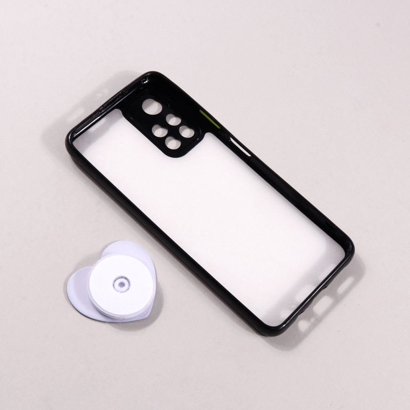 قاب فانتزی طرحدار محافظ لنزدار + پاپ سوکت قلبی Xiaomi Poco M4 Pro 5G