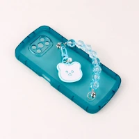 قاب فانتزی محافظ لنزدار + بند آویز سنگی Xiaomi Poco X3 سبز