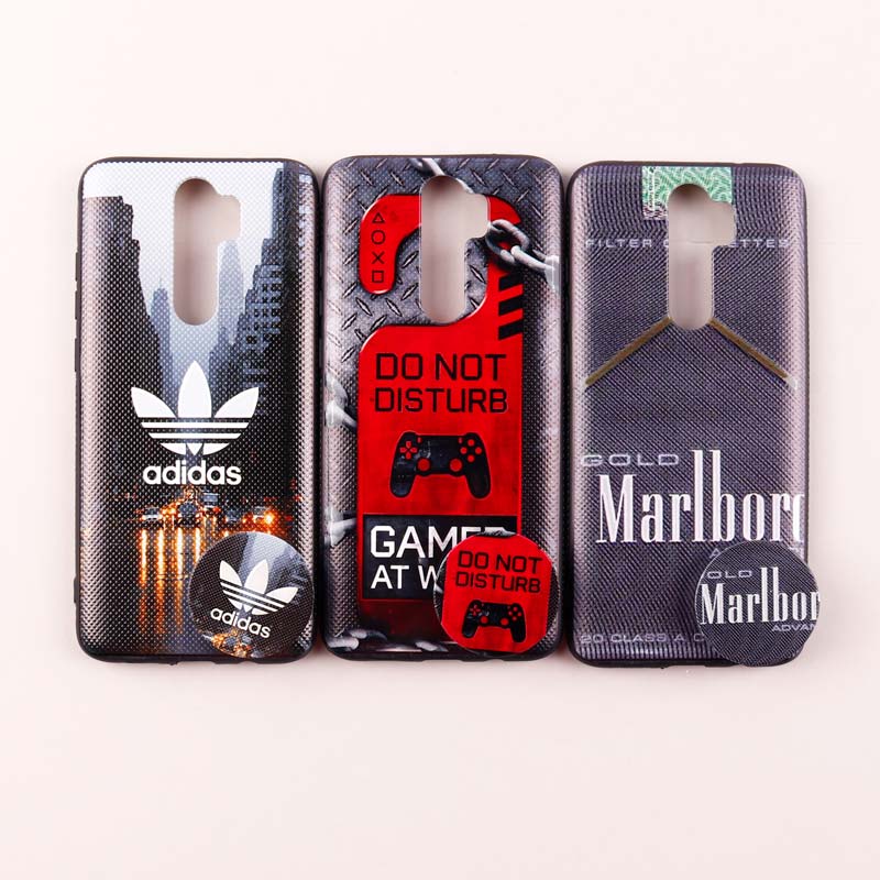 قاب فانتزی طرحدار پسرانه محافظ لنزدار + پاپ سوکت Xiaomi Redmi Note 8 Pro سری R